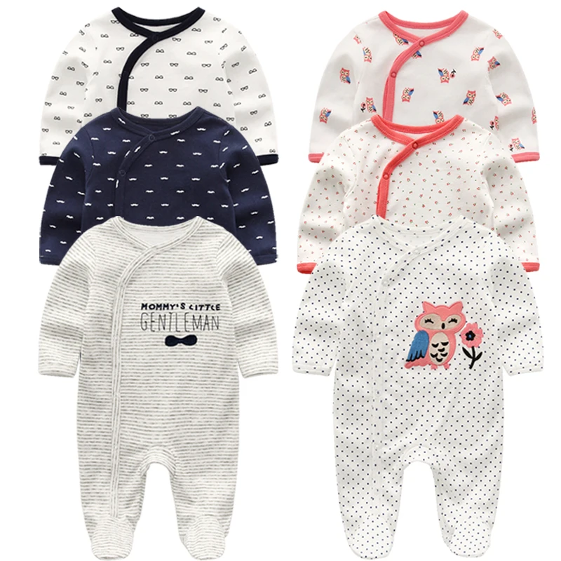 Winter Clothes Full Sleeve For Baby Boy 100%Cottom Warm Rompers 0-12M Newborn With Cartoon Print Cute Toddler Girl Clothing