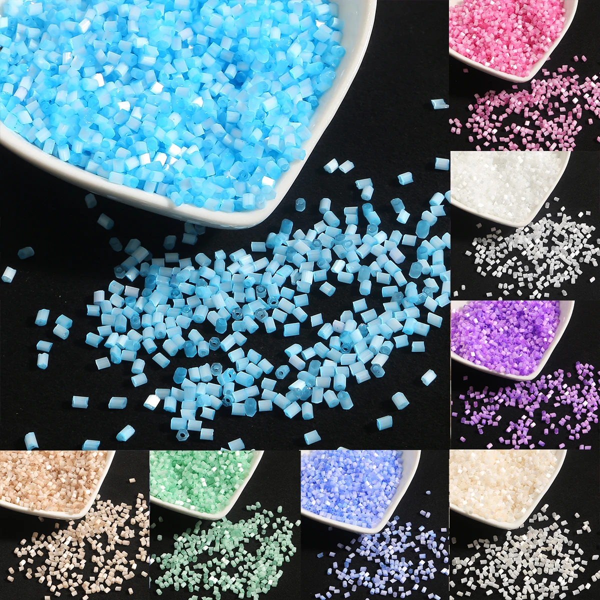 Approx. 3600pcs 2mm Opal Cat Eye Beads Czech Glass Beads For Jewelry Making DIY Bracelet Necklace Bag Clothes Sewing Wholesale