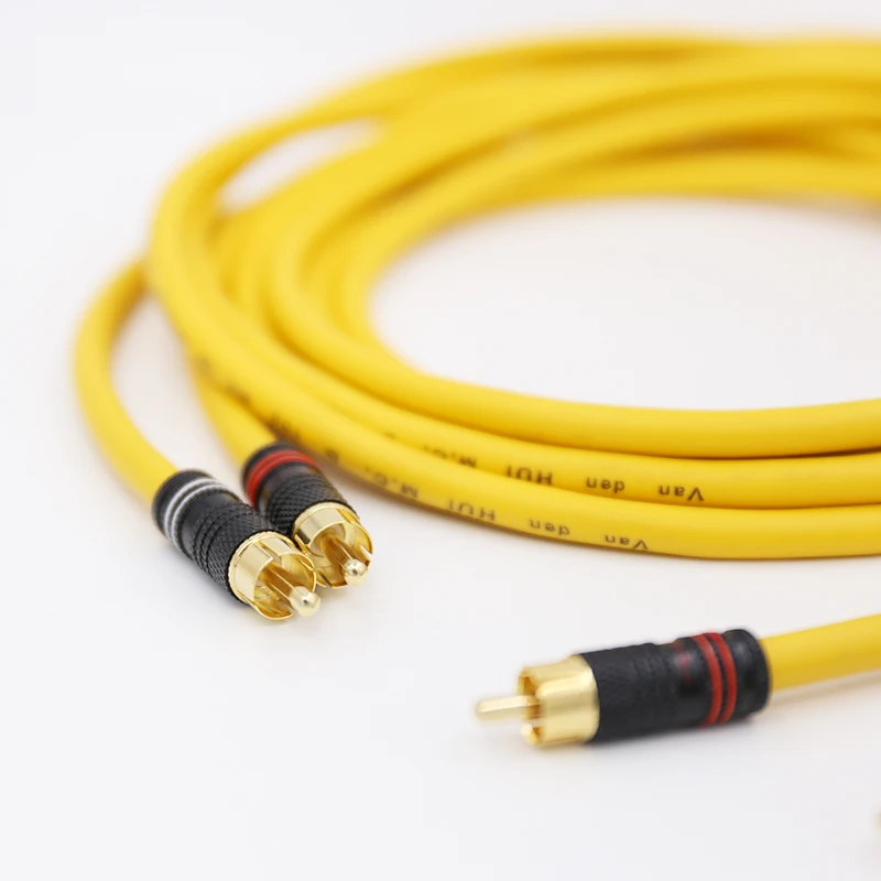 Wysokiej jakości kabel HiFi para Hifi Audio D102mkiii posrebrzany kabel Rca, wtyczka RCA przewód łączący kabel audio