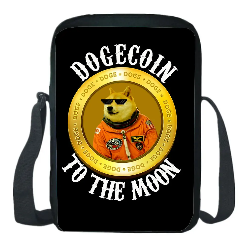 Dogecoin Mini School Bag Phone Bag  Boy Girl Shoulder Bag Casual Crossbody Bag Diagonal Small Backpack Light Messenger Bag