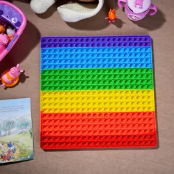 40cm Push Bubble Fidgets Toys Adults Children Reliver Stress Sensory Toy Rainbow Push Bubble Squishy Autism Antistress Toys