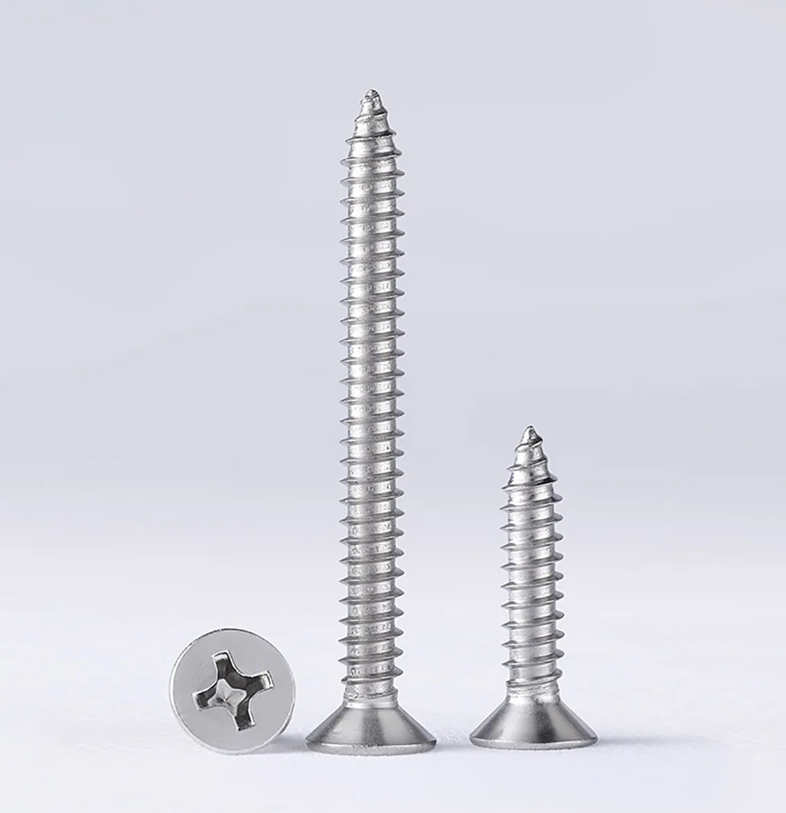 M1-M2.6 Countersunk Phillips Self Tapping Small Screws 304 A2 Stainless Steel Cross Flat Head Tapping Wood Screws Micro Bolts