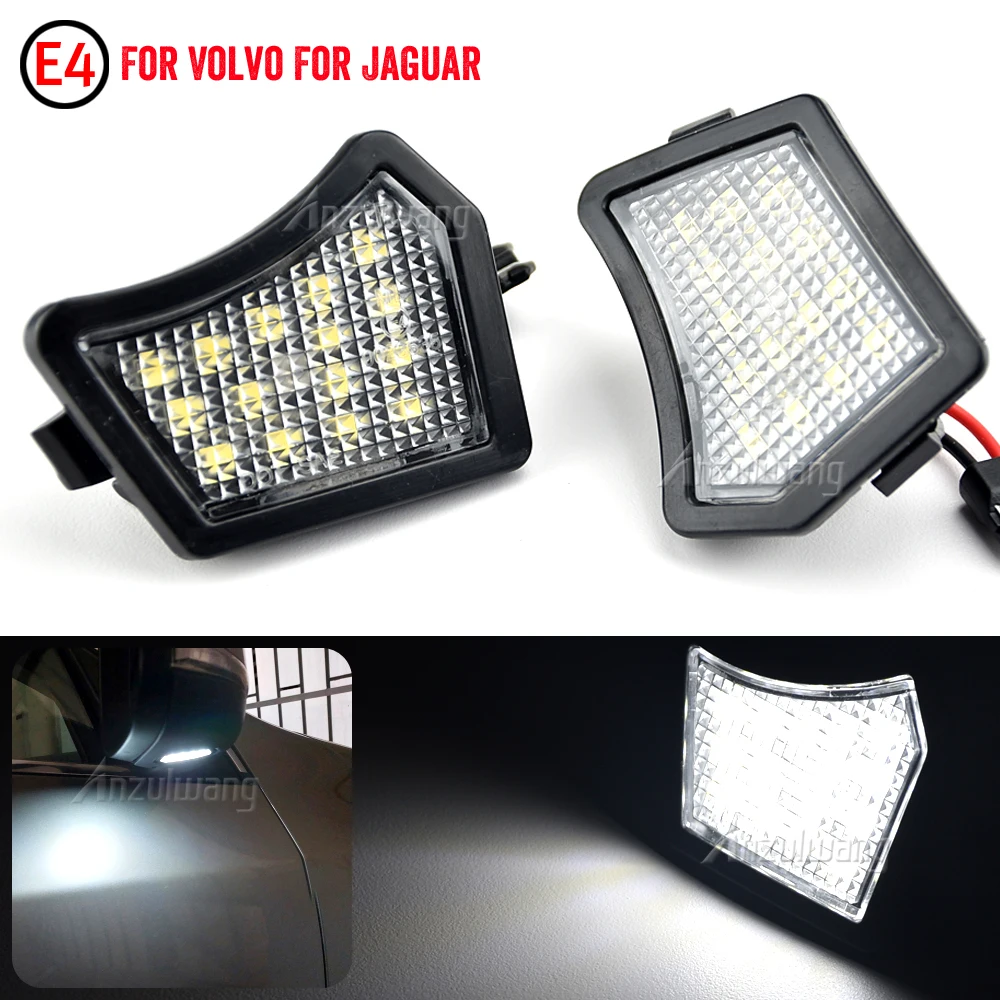 

2Pcs LED Front Under Mirror Lamp Puddle Light For Volvo XC70 XC90 S40 S60 S80 V50 V70 C30 C70 Jaguar XJ X350 X351 XF X250