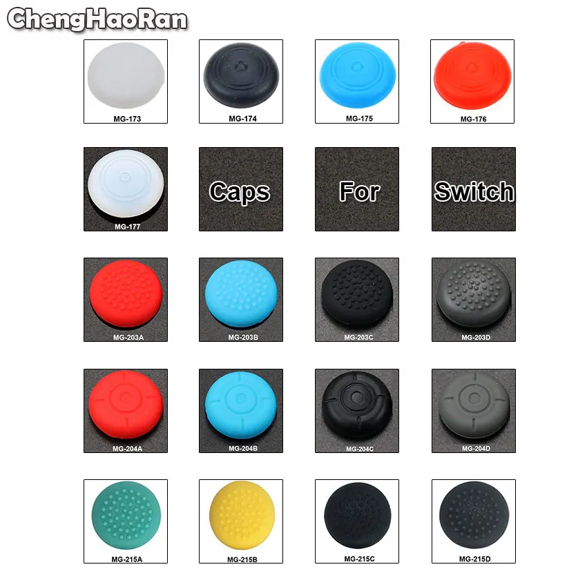 

ChengHaoRan 1Pc Silicone Thumb Stick Grip Caps Joypad Analog Joystick Cover Case For Nintend Switch NS Joy-Con Controller