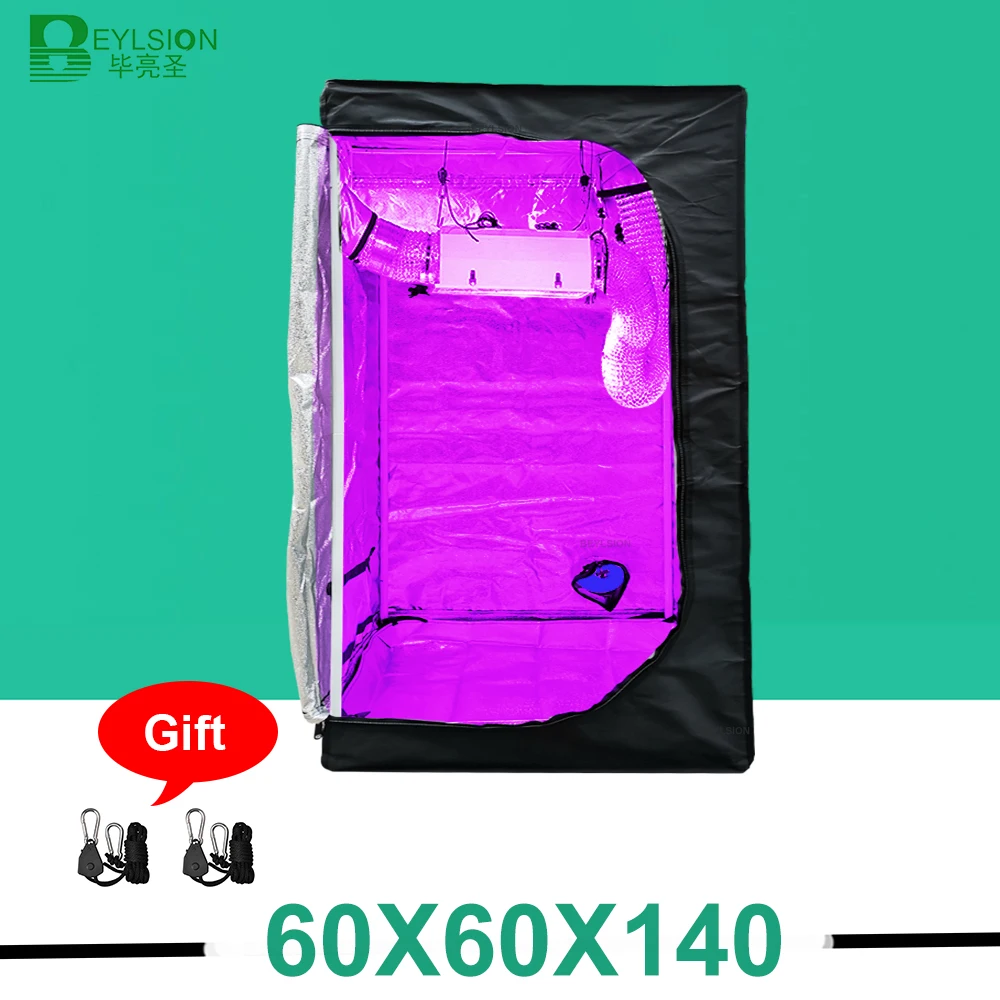 

BEYLSION 60X60X140CM Grow Tent Growbox 600D Waterproof Reflective Oxford Cloth Tent For Greenhouse Seed Flower Plant Growing