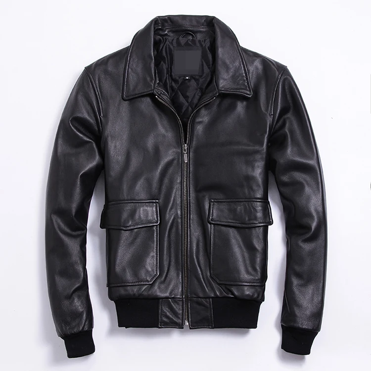 shipping.Brand classic Free genuine leather coat for man,men's cowhide A2 jacket.plus size flight bomber jackets.sales