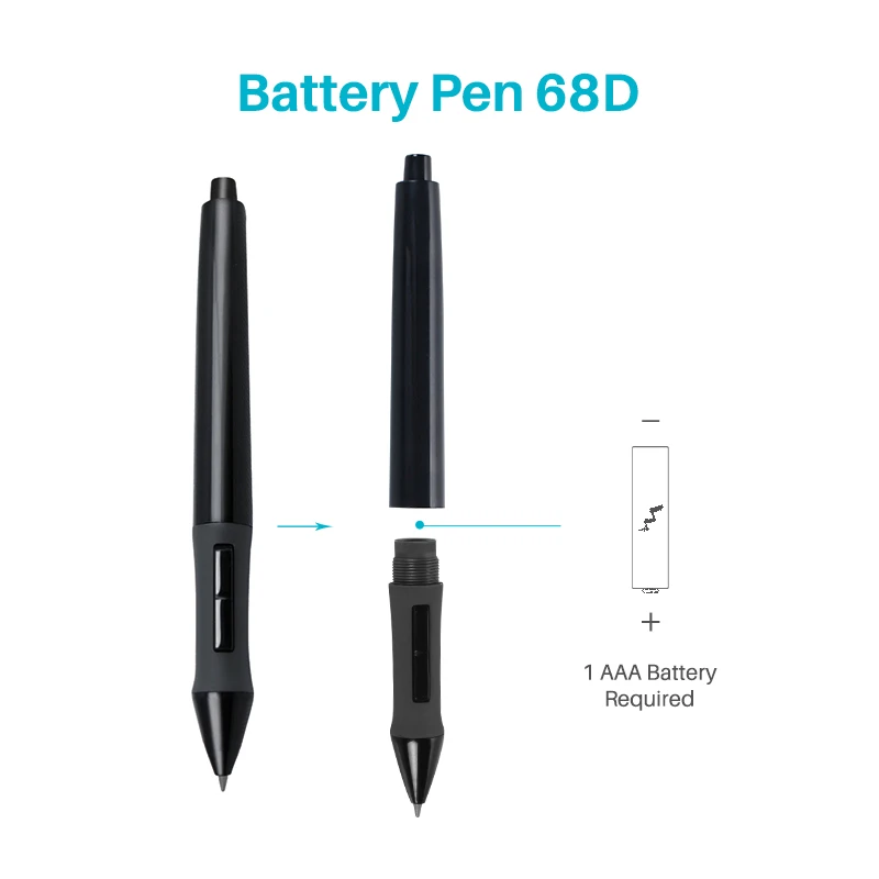 HUION Digital Battery Pen Stylus PEN68D/P68D Replacement of PC332/PE330