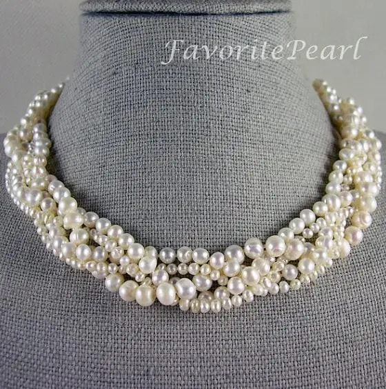 

Favorite Pearl Necklace White Color Genuine Freshwater Pearl Necklace Wedding Birthday Fine Jewelry Charming Women Girl Gift