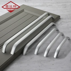 AOBT American Aluminum Kitchen Cabinet Handles Silver Thicken Furniture Pulls Lengthened 96MM-320MM Door Handles Knobs 233
