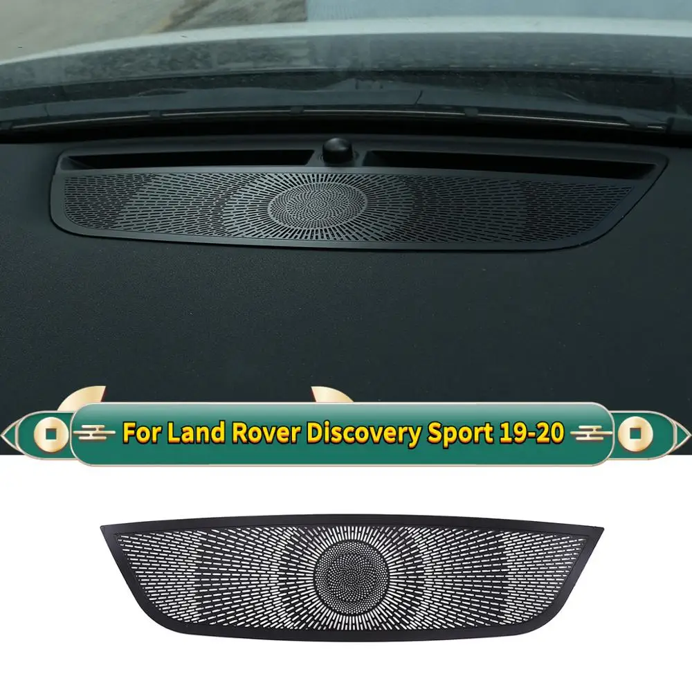 

For Land Rover Discovery Sport 2019-2020 L550 Aluminum Alloy Black Car Dashboard Speaker Net Cover Trim Sticker Car Accessories