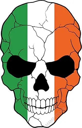 Hot Sell Bumper Bone Skeleton Devil Zombie Monster Irish Ireland Flag DecalChopper Helmet Truck Scrapbook Laptop Symbol Luggage