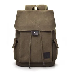 New High Quality Canvas Men Backpack Large Shoulder School Bag Rucksack For Boys Travel Fashion Camping Bags Fashion Simple Bags