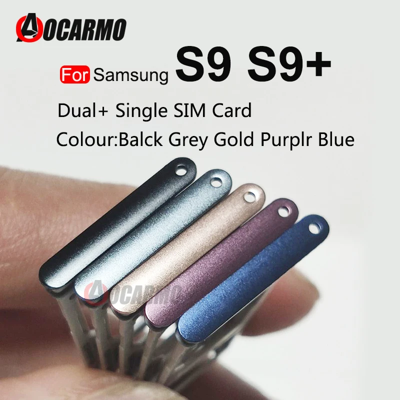 Aocarmo For Samsung Galaxy S9 Plus S9+ G965 G965F G965FD G965U Dual Single SIM Card Sim Tray Card Slot Holder