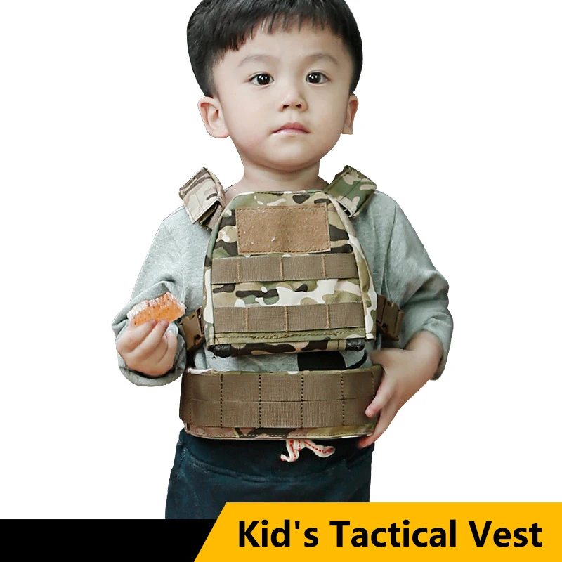 

Children's Tactical Vest, Molle Mini Protective Vest, Kids Safety, Children Clothing, Hunting Carrier Vest, 1000D