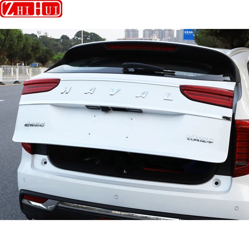 Stainless Steel Rear Door Trim Car Rear Door Trunk Chrome Trim Tailgate Strips Stickers For Haval Jolion 2022 2021 Accessories