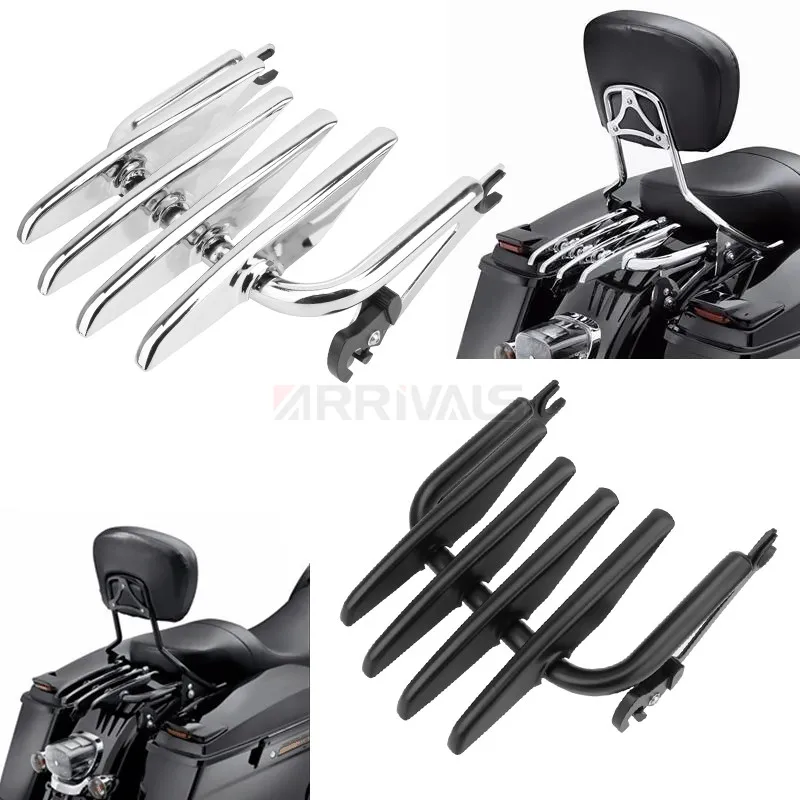 

Motorcycle Black Detachable Stealth Luggage Rack Fit For Harley Touring Road King Glide Custom FLHR FLHX FLHT 2009-2020