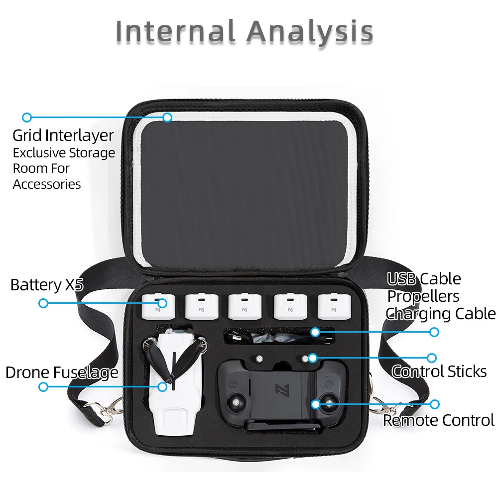 حقيبة كتف صغيرة/v2 من Fimi x8 للطائرة بدون طيار ، حقيبة يد محمولة من الجلد الصناعي ، حقيبة حمل مقاومة للماء ، ملحقات حزام صلب