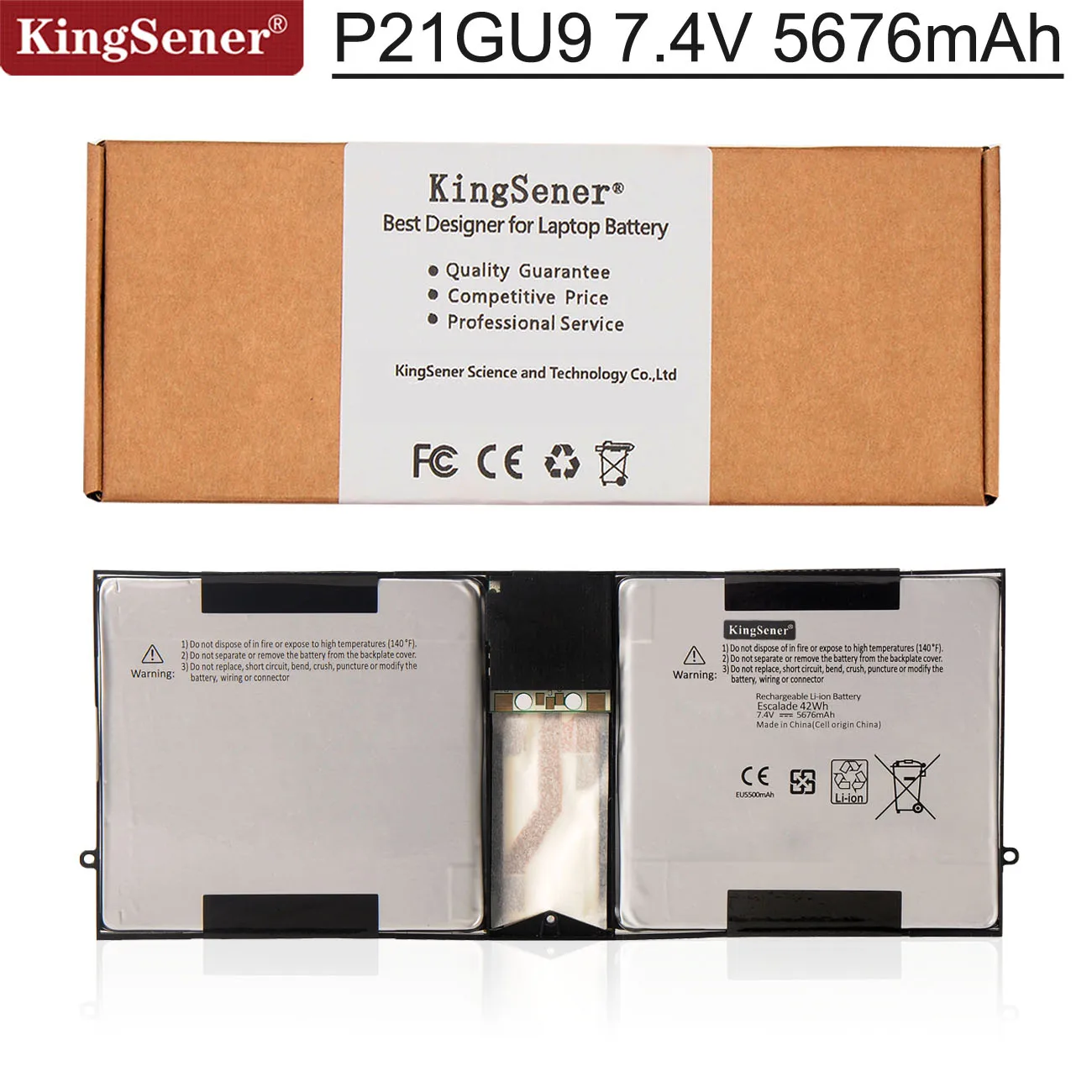 

Аккумулятор KingSener P21GU9, 7,4 В, 42 Втч, для ноутбука Microsoft Surface Pro 2 1601 Pro 1 1514 2ICP5/94/104