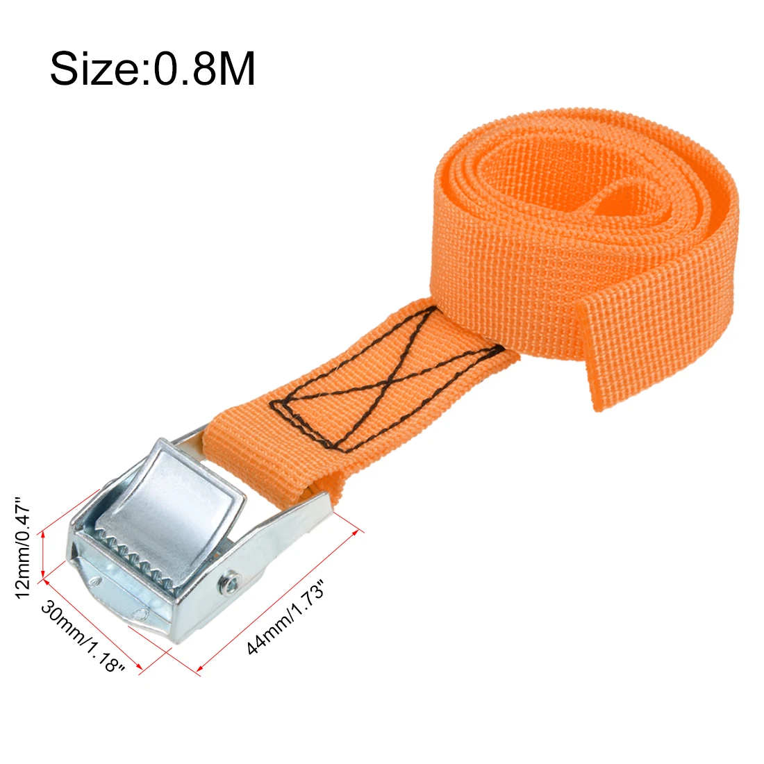 uxcell 2Pcs 0.8M x 25mm Lashing Strap Cargo Tie Down Straps w Cam Lock Buckle 250Kg Work Load, Orange