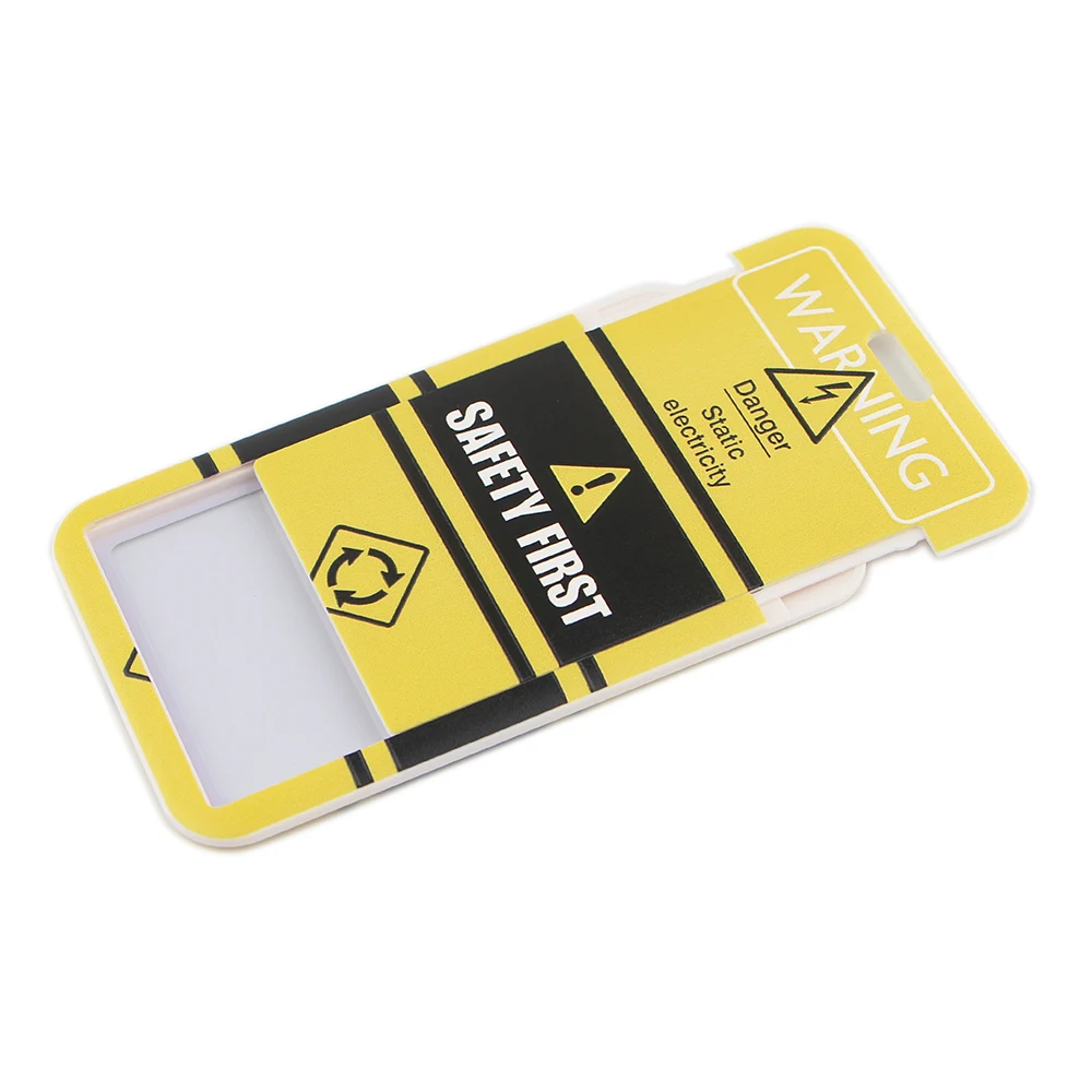 ER625 Safety First Yellow Warning Fashion Lanyard ID Badge Holder Bus Card Holder Staff Card Bank Credit Card Holder Accessories