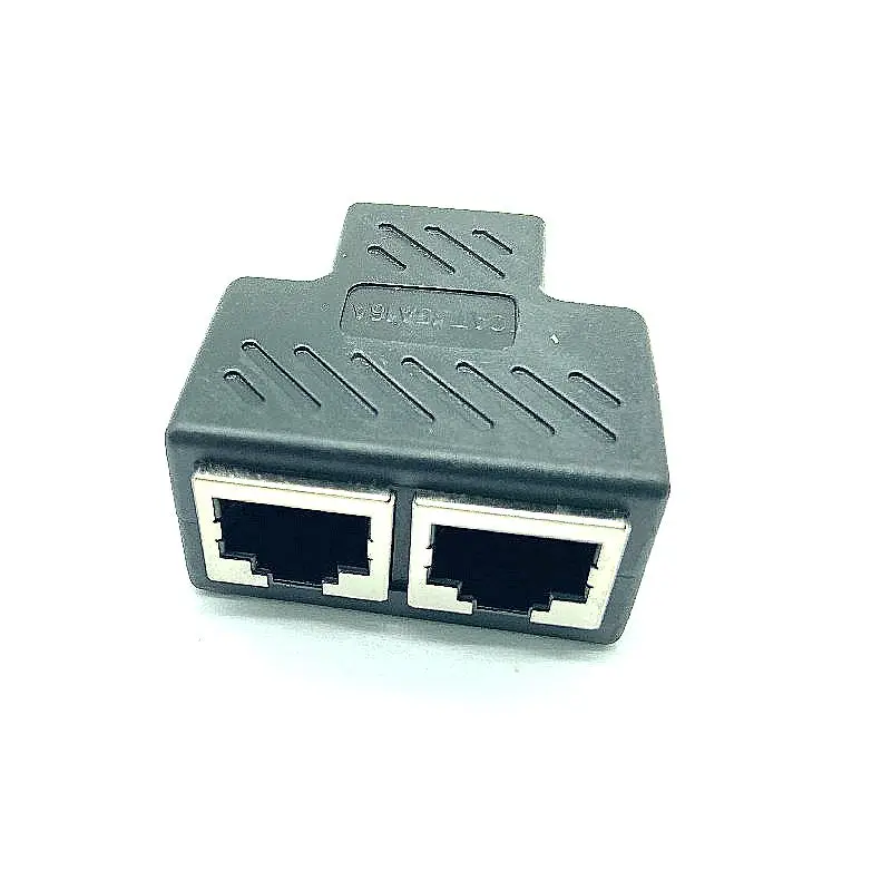 Ethernet Network Cable Adapter RJ45 Female Splitter Double Connector Extender Split Cable 1 To 2 Ports LAN Coupler for PC Router