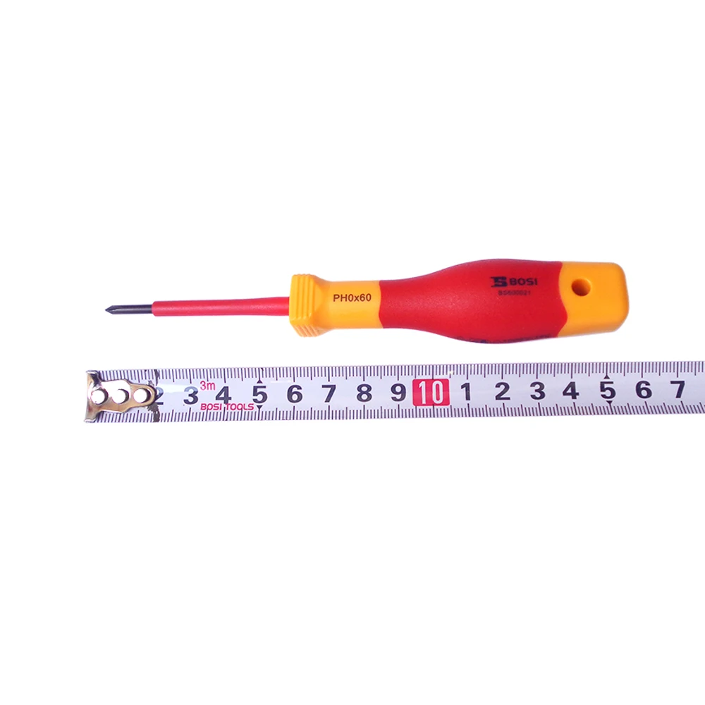 BOSI Germany VDE Insulation PH0x60mm Screwdriver Electrician Tool Magnetic BS600021