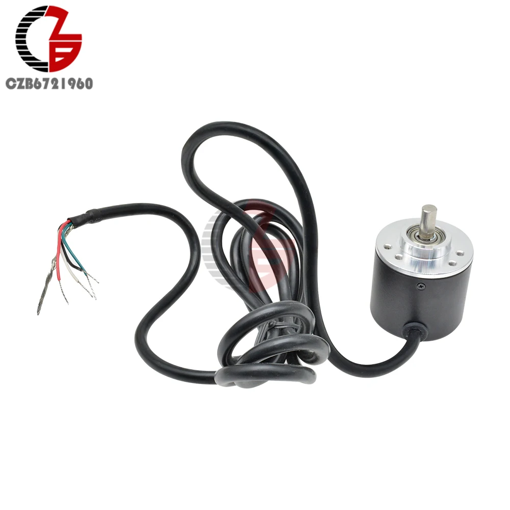 600/2400 Pulse Incremental Rotary Encoder DC 5V-24V 1 2 Phase AB Photoelectric Encoder 600P/R for Rotational Speed Angle