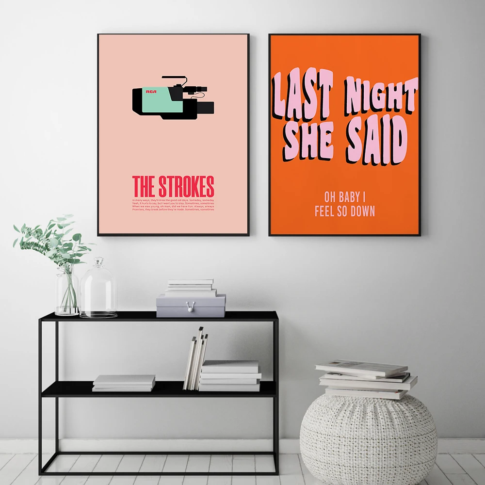 The Strokes Concert Poster Indie Music Band Lyrics Canvas Painting Unframed Art Print Modern Picture For Living Room Wall Decor