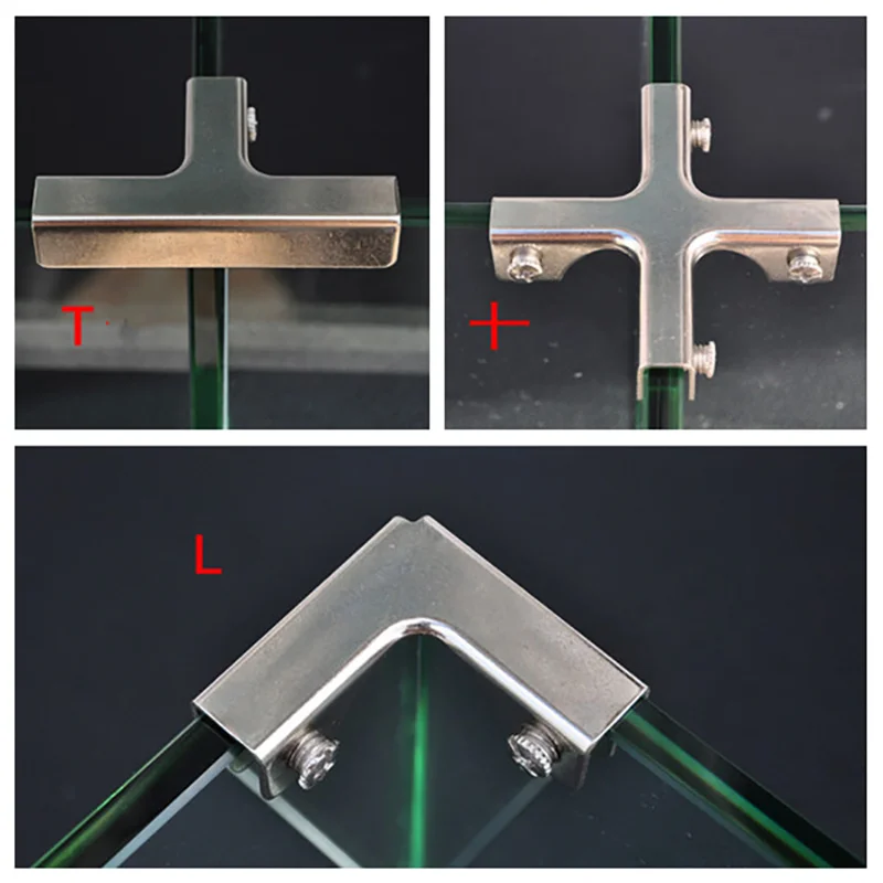 L T type right angle fixed clip cabinet combination connecting piece fish tank Glass Fixed For 5-12mm Furniture Hardware 1 Pcs