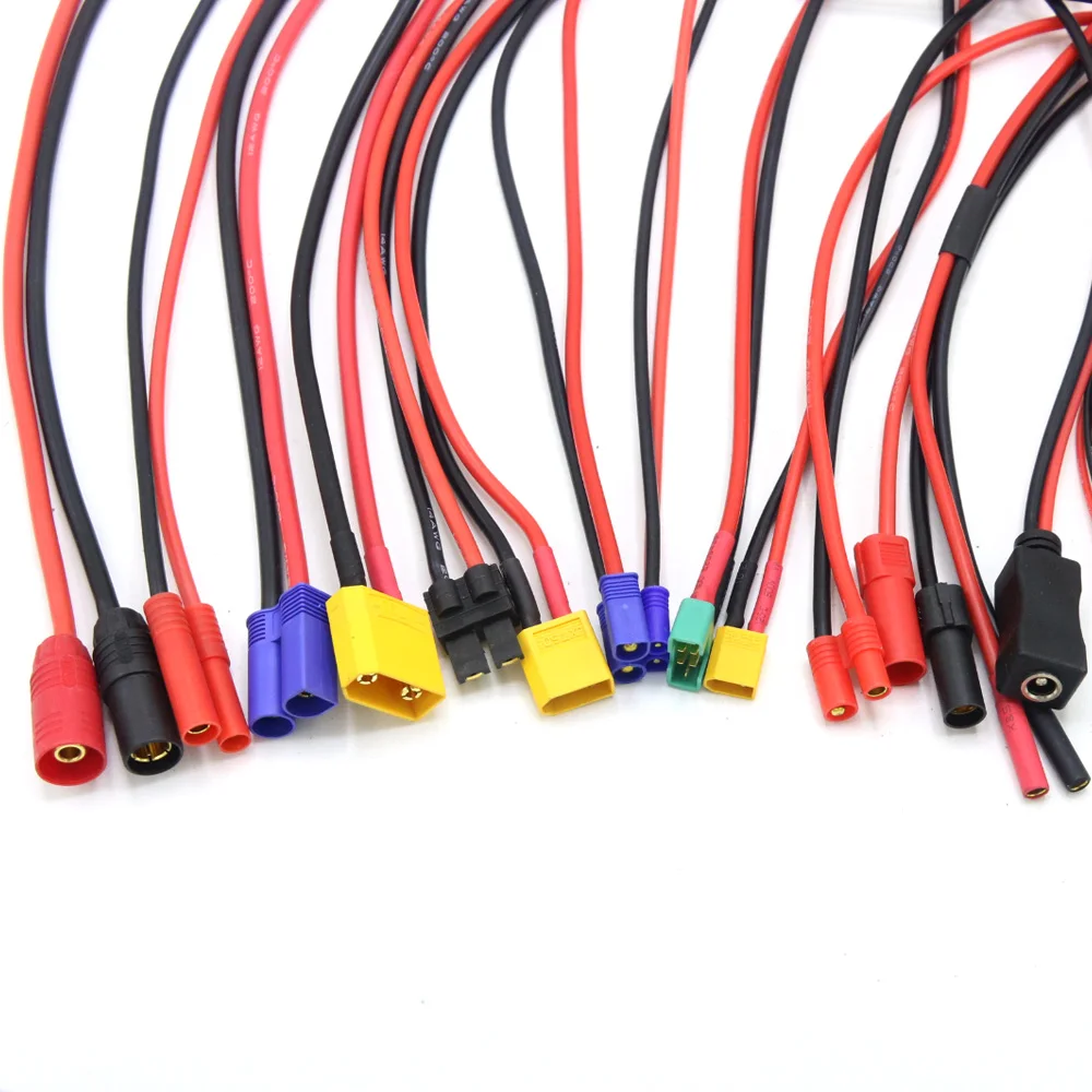 Imax-línea de carga B6, conector Banana a T de 4,0mm, EC3, EC5, XT30, XT60, XT90, MPX, TRX, AS150, con Cable de silicona de 30CM para Rc Lipo Batte