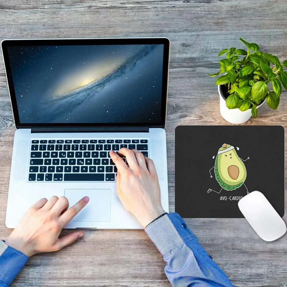 PU Leather Gaming Mouse Mat 25x21cm Laptop Computer Mousepad Avocado Series Laptop Computer Mat Universal Keyboard Mouse Pad