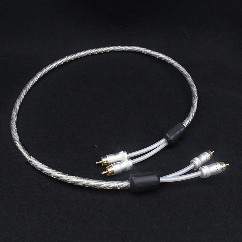 Hifi Liton silver plated dual filter ring fever audio signal cable Line RCA plug Audio Cable free shipping 0.5m 1m 1.5m 2m 3m