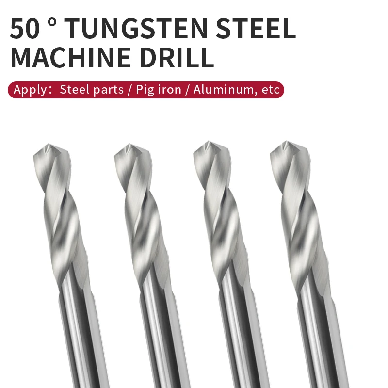 

1/5/10pcs 50 degree tungsten steel End Mill D1.8~D15.5 40~100L Carbide Twist Drill Bits for CNC Metal Drilling