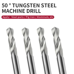 1/5/10pcs 50 degree tungsten steel End Mill D1.8~D15.5 40~100L Carbide Twist Drill Bits for CNC Metal Drilling