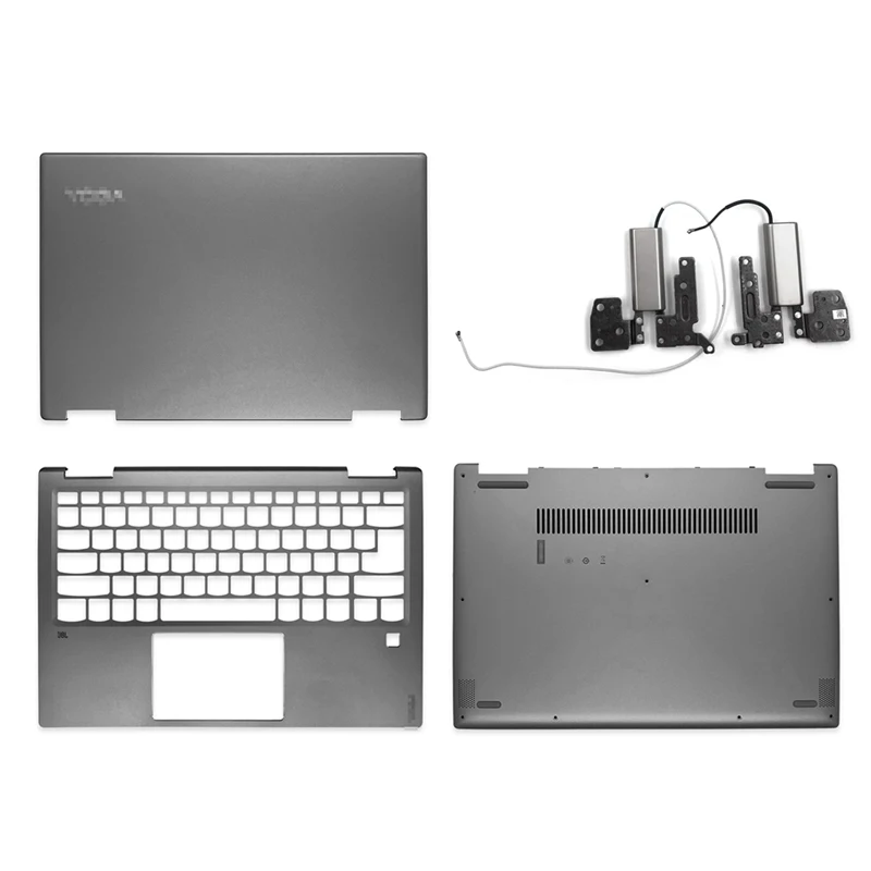 NEW Metal Top Back Cover For Lenovo Yoga 720-13 720-13IKB Lcd Back Cover/Palmrest/Bottom Case/Hinges Laptop Case Gray