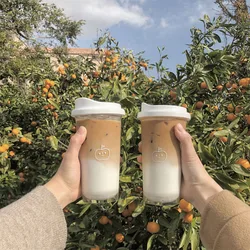 Kawaii Tritan Water Bottle For Juice Milk Tea Coffee Plastic Leak-proof Drinking Bottle Portable Water Cups For Girl BPA Free