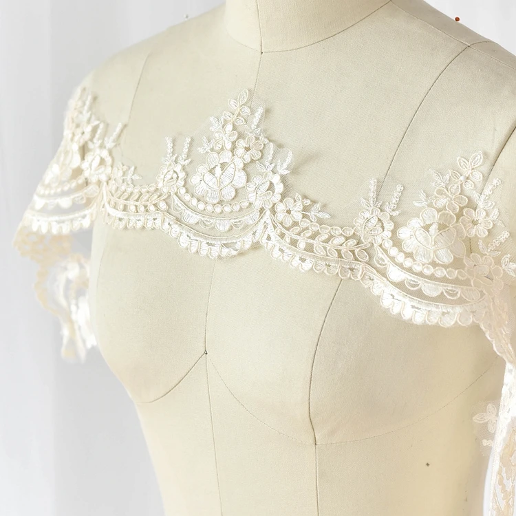 lace trim  scallop lace boarder  Ivory  Bridal Dresses Lace Boarder Trim DIY Veil Trim 10 Yards