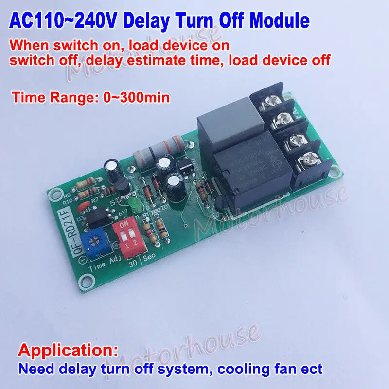 AC 110V 220V 230V opóźnienie regulator czasowy przekaźnik wyłącz moduł przełączający wentylator