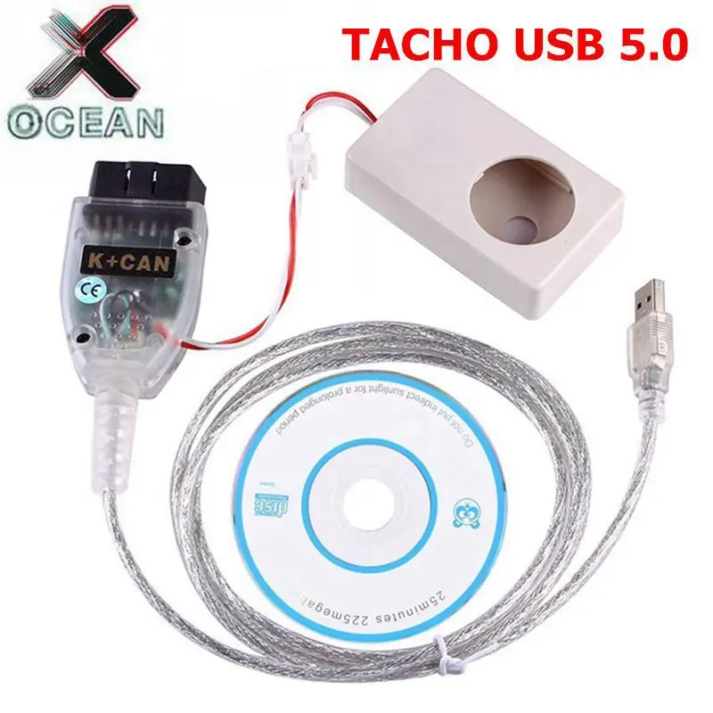 

High quality for Vagtacho USB Version V 5.0 for VAG Tacho V5.0 For NEC MCU 24C32 or 24C64 With FTDI FT232RL Chip Cables