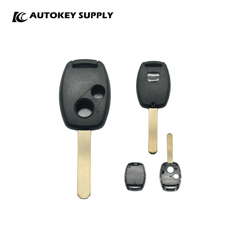 For Honda 2 Buttons Remote Key Shell Without Sticker  With Chip Position  Autokeysupply AKHDS256