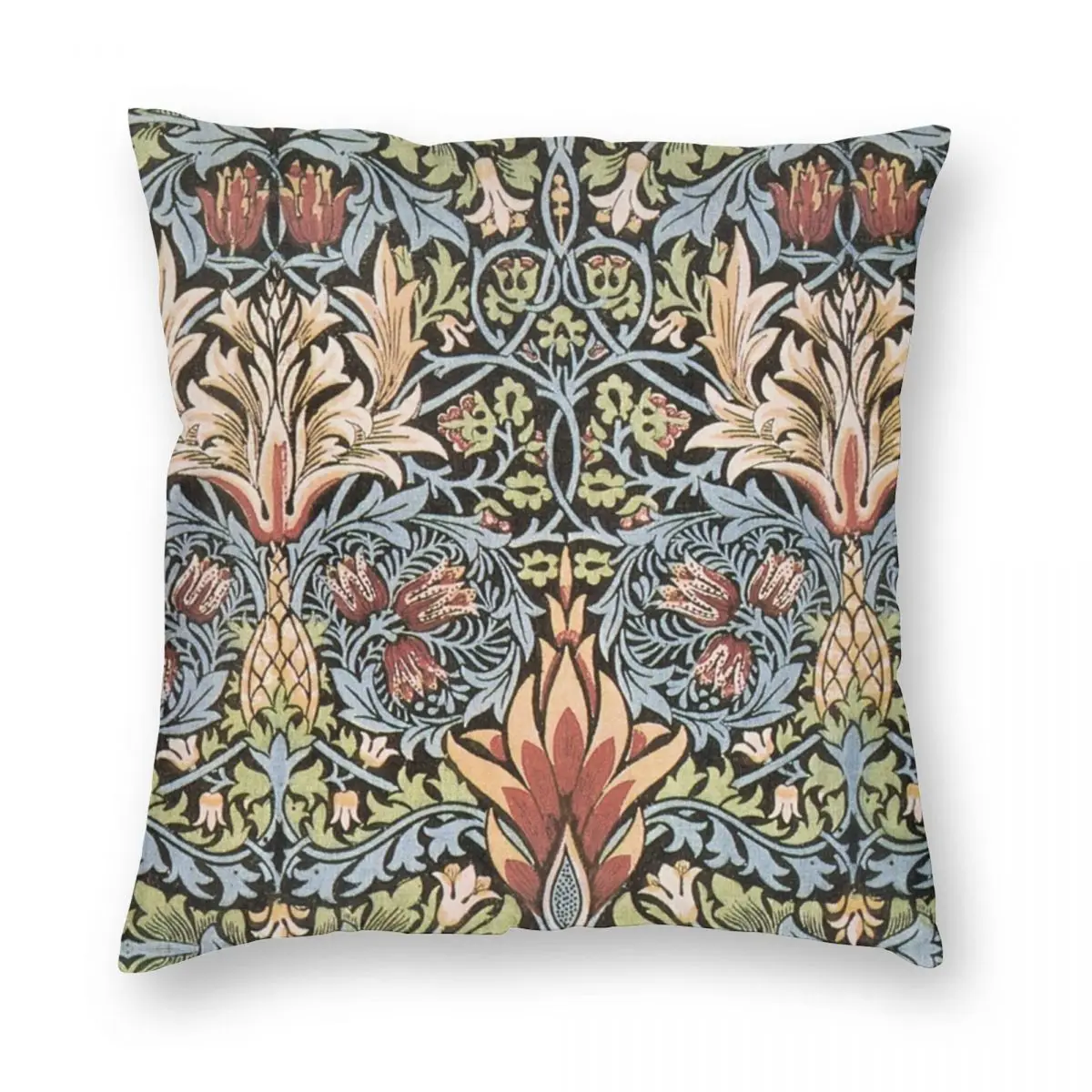 William Morris 1876 Square Pillowcase Polyester Linen Velvet Printed Zip Decor Throw Pillow Case Bed Cushion Cover