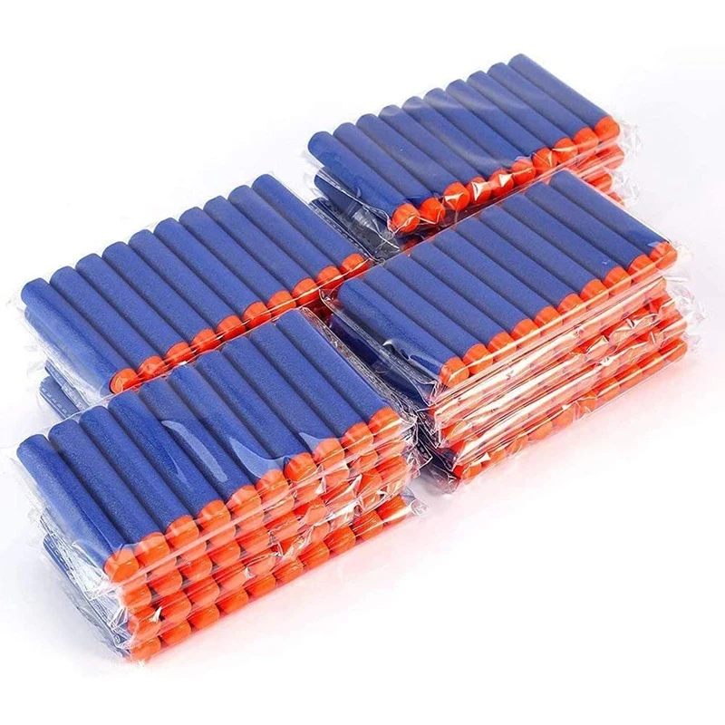 100pcs/set Weichen Kugeln Darts für Nerf Gun Runde Kopf Refill Schwamm Darts Sicherheit Kinder Spielzeug Pistole Kugeln für NERF N-Strike Blasters