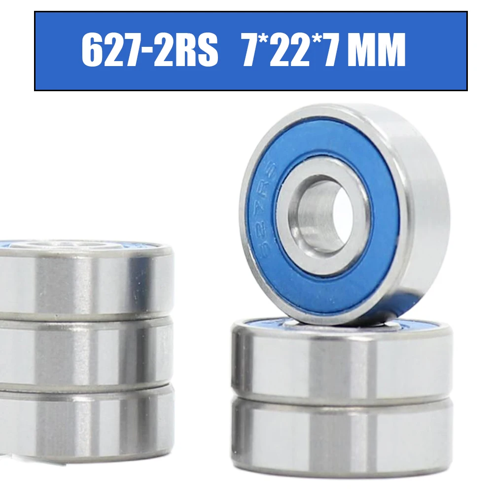 

FUSHI 627RS Bearings Blue Sealed 7x22x7 mm , ABEC-3 627 2RS Ball Bearing Parts For Hobby RC Car Truck , Pick of 6 Pcs