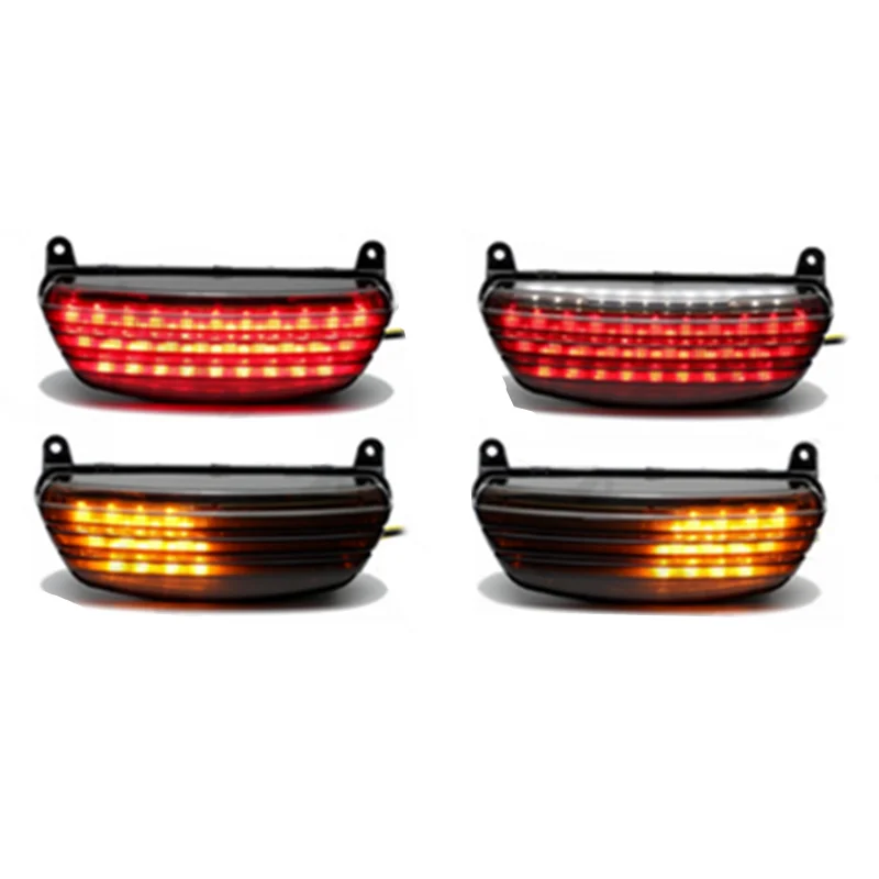 Motorcycle LED Tri-Bar Fender Tail Brake Turn Signal Light Light License Plate Bracket For Harley softai FXSTB FXST