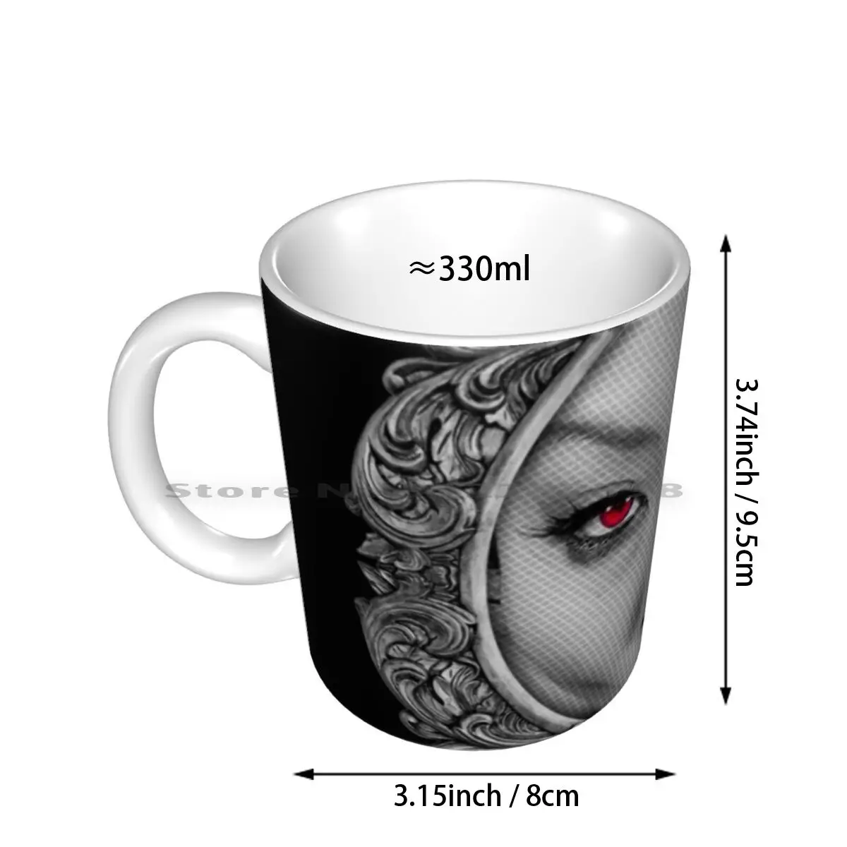 Asa Akira Ceramic Mugs Coffee Cups Milk Tea Mug Asa Akira Star Model Goth Vampire Gothic Occult Macabre Evil Emo Punk Witch