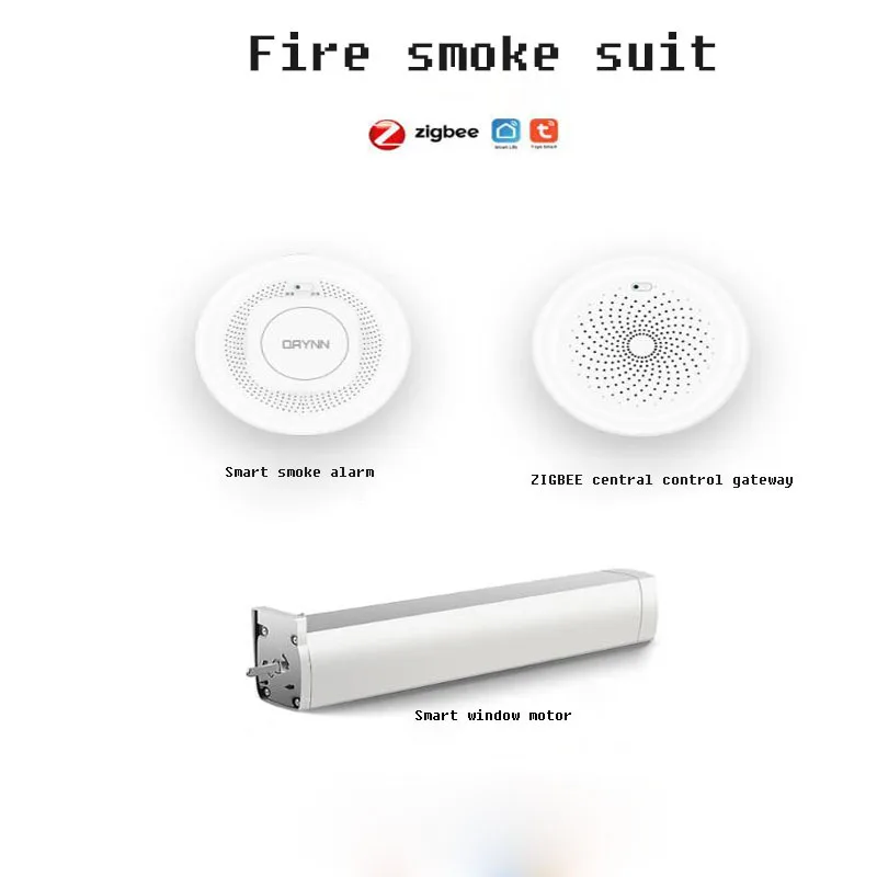 

Smoke alarm set Smart window opener Smoke detection