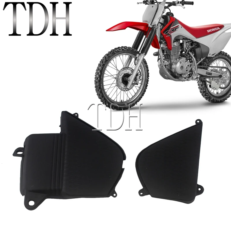 Moto Left Right ABS Plastic Battery Side Fairing Cover Guard Dirt Racing Bike Battery Box Side Guards for Honda CRF230F 2015-19