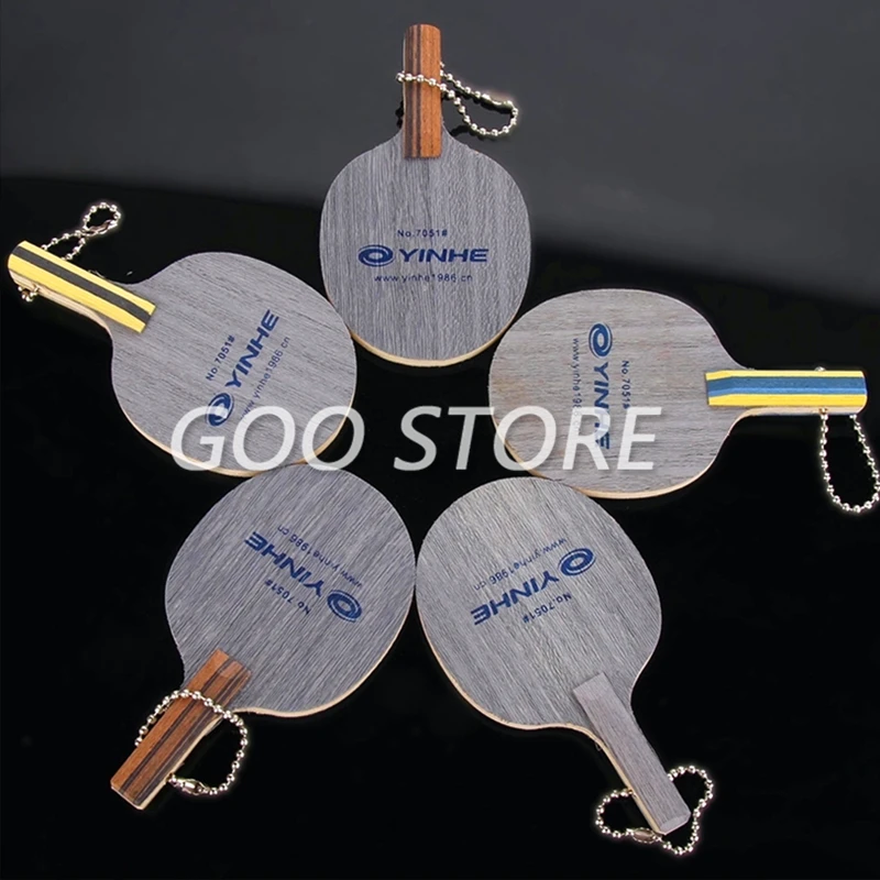 1pcs Yinhe mini table tennis blade 7051 signature backpack pendant keychain ping pong bat accessories