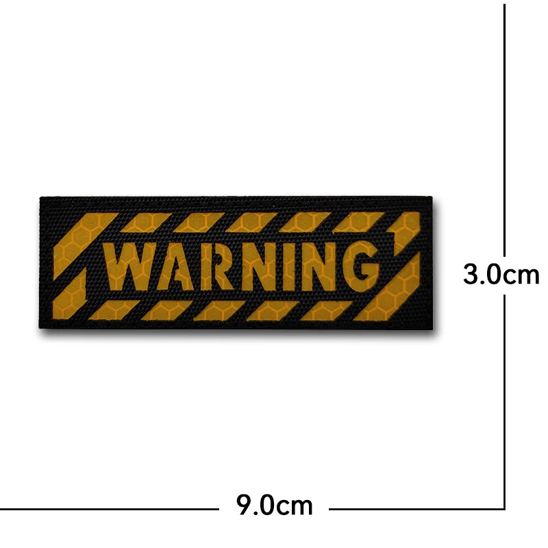 Russian danger warning night running reflective straps Patch Hook Loop Material Reflective luminous Tactical Patch Sticker