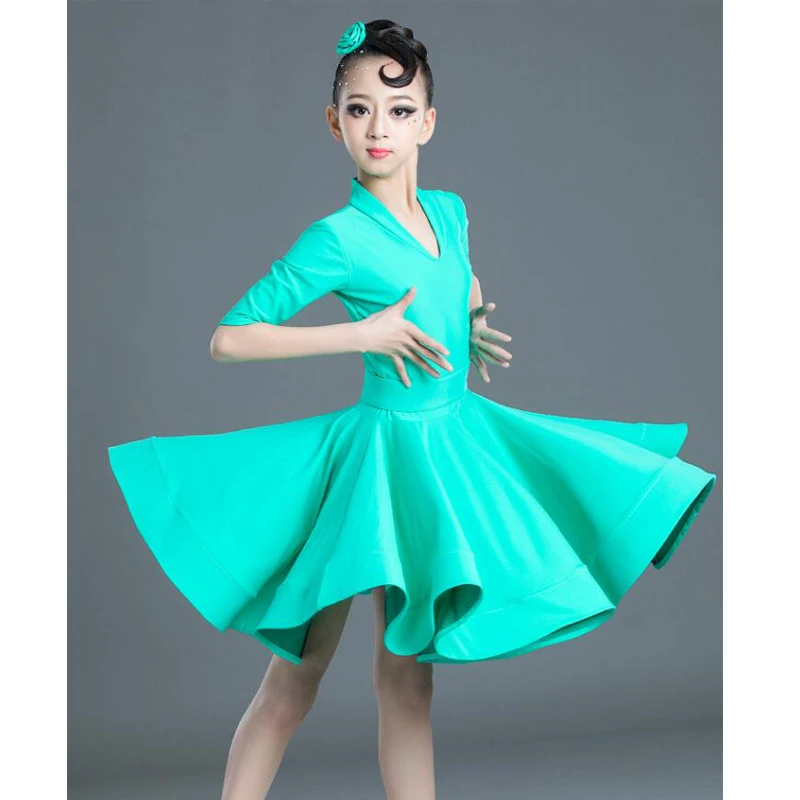 Girls Professional Latin dancing dress Kids Salsa Dance wear clothing Children\'s performance Carnival Latin Stage wear clothes